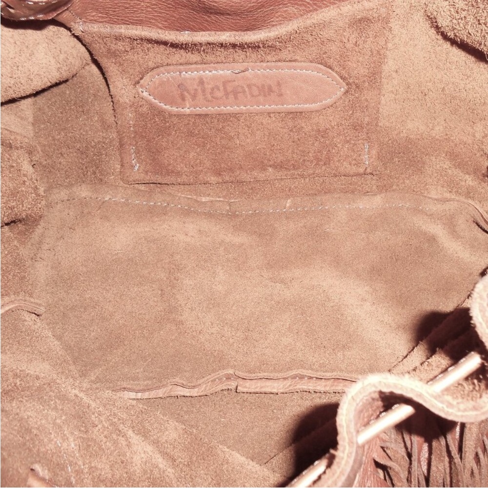 McFadin*****Fringe Brown Shoulder Bag!! - Picture 7 of 12